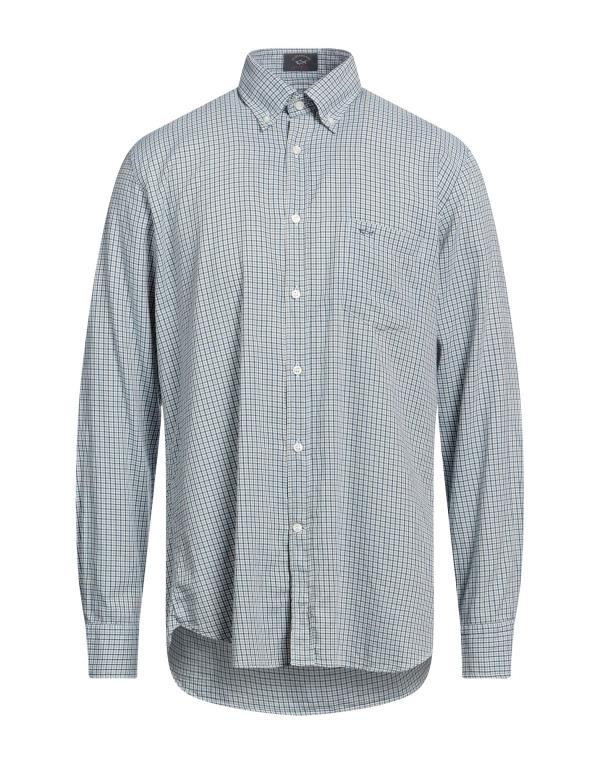【送料無料】 ポールアンドシャーク メンズ シャツ チェックシャツ トップス Checked shirt Slate blue