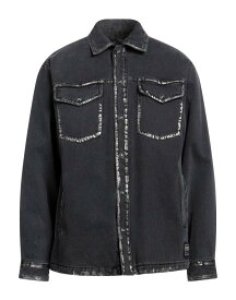 【送料無料】 ヴェルサーチ メンズ ジャケット・ブルゾン デニムジャケット アウター Denim jacket Black