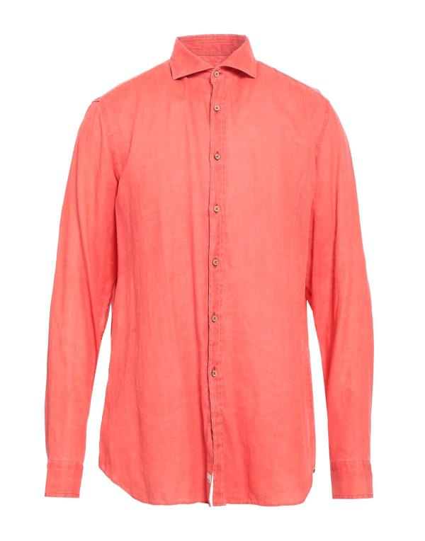 今季も再入荷 アレッサンドロゲラルディ メンズ シャツ リネンシャツ トップス Linen shirt Coral