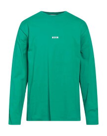 【送料無料】 エムエスジイエム メンズ Tシャツ トップス T-shirt Green