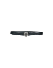 【送料無料】 ヴェルサーチ メンズ ベルト アクセサリー Leather belt Black