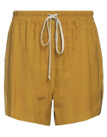 【送料無料】 リックオウエンス メンズ ハーフパンツ・ショーツ ボトムス Shorts & Bermuda Mustard