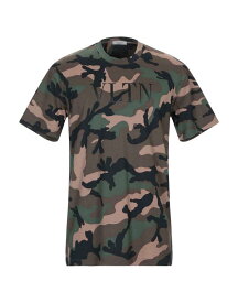 【送料無料】 ヴァレンティノ メンズ Tシャツ トップス T-shirt Military green