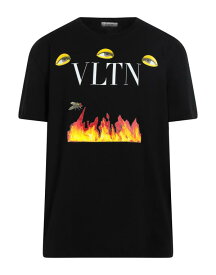 【送料無料】 ヴァレンティノ メンズ Tシャツ トップス T-shirt Black