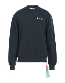 【送料無料】 オフホワイト メンズ パーカー・スウェット アウター Sweatshirt Navy blue