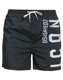 【送料無料】 ディースクエアード メンズ ハーフパンツ・ショーツ 水着 Swim shorts Black