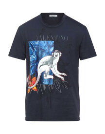【送料無料】 ヴァレンティノ メンズ Tシャツ トップス T-shirt Midnight blue