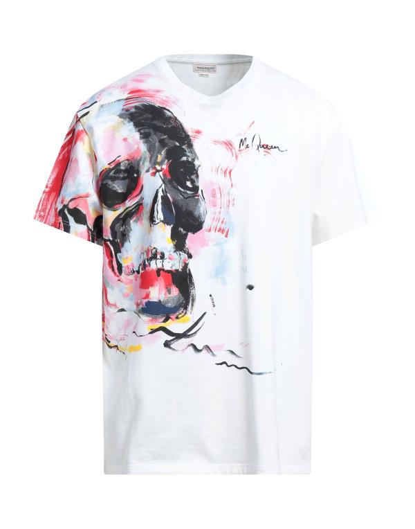 【送料無料】 アレキサンダー・マックイーン メンズ Tシャツ トップス T-shirt Off white