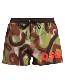 【送料無料】 ディースクエアード メンズ ハーフパンツ・ショーツ 水着 Swim shorts Brown