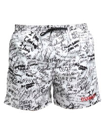 【送料無料】 ディースクエアード メンズ ハーフパンツ・ショーツ 水着 Swim shorts White