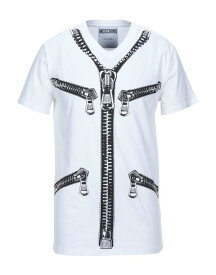 【送料無料】 モスキーノ メンズ Tシャツ トップス T-shirt White