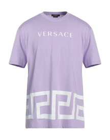 【送料無料】 ヴェルサーチ メンズ Tシャツ トップス T-shirt Lilac