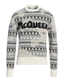【送料無料】 アレキサンダー・マックイーン メンズ ニット・セーター アウター Sweater Cream