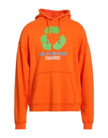 【送料無料】 ディースクエアード メンズ パーカー・スウェット フーディー アウター Hooded sweatshirt Orange