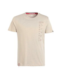 【送料無料】 アルファインダストリーズ メンズ Tシャツ トップス T-shirt Beige