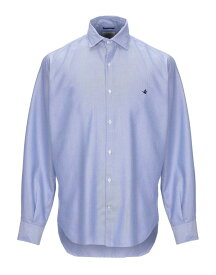 【送料無料】 ブルックスフィールド メンズ シャツ トップス Patterned shirt Sky blue