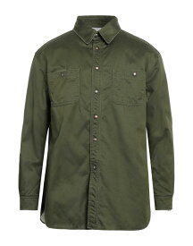 【送料無料】 ピーアールピーエス メンズ シャツ トップス Solid color shirt Military green