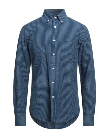 【送料無料】 アスペジ メンズ シャツ トップス Patterned shirt Midnight blue