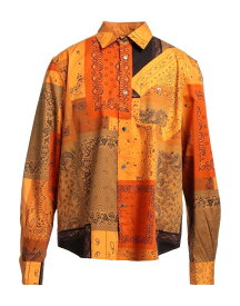 【送料無料】 ケンゾー メンズ シャツ トップス Patterned shirt Orange