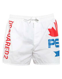 【送料無料】 ディースクエアード メンズ ハーフパンツ・ショーツ 水着 Swim shorts White