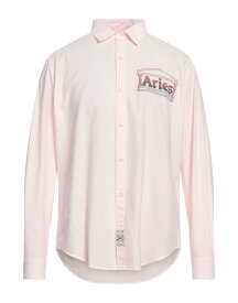 【送料無料】 アリーズ メンズ シャツ トップス Striped shirt Pink