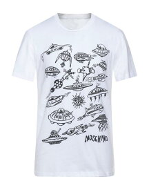 【送料無料】 モスキーノ メンズ Tシャツ トップス T-shirt White