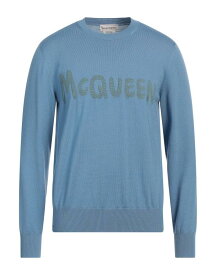 【送料無料】 アレキサンダー・マックイーン メンズ ニット・セーター アウター Sweater Pastel blue