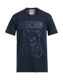 【送料無料】 モスキーノ メンズ Tシャツ トップス T-shirt Navy blue