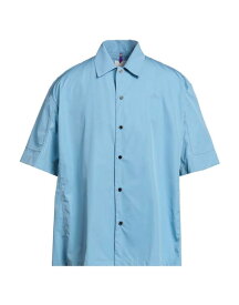 【送料無料】 オーエーエムシー メンズ シャツ トップス Solid color shirt Sky blue