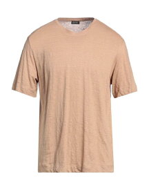 【送料無料】 ゼニア メンズ Tシャツ トップス T-shirt Camel