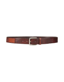 【送料無料】 ゲス メンズ ベルト アクセサリー Leather belt Brown