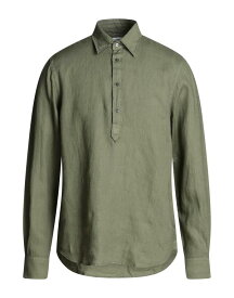 【送料無料】 アスペジ メンズ シャツ リネンシャツ トップス Linen shirt Military green
