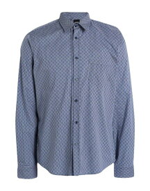 【送料無料】 ヒューゴボス メンズ シャツ トップス Patterned shirt Slate blue