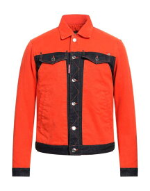 【送料無料】 ディースクエアード メンズ ジャケット・ブルゾン デニムジャケット アウター Denim jacket Orange