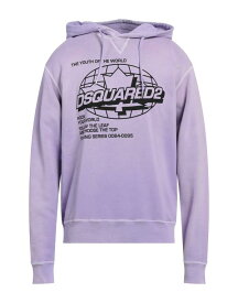 【送料無料】 ディースクエアード メンズ パーカー・スウェット フーディー アウター Hooded sweatshirt Light purple