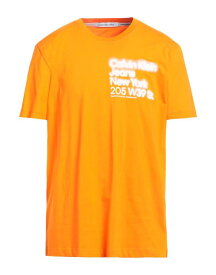 【送料無料】 カルバンクライン メンズ Tシャツ トップス T-shirt Orange