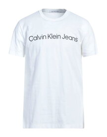 【送料無料】 カルバンクライン メンズ Tシャツ トップス T-shirt White