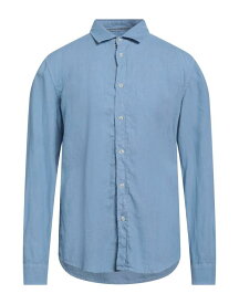 【送料無料】 ビッケンバーグス メンズ シャツ トップス Linen shirt Sky blue