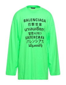 【送料無料】 バレンシアガ メンズ Tシャツ トップス T-shirt Acid green