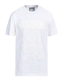 【送料無料】 モスキーノ メンズ Tシャツ トップス T-shirt Off white