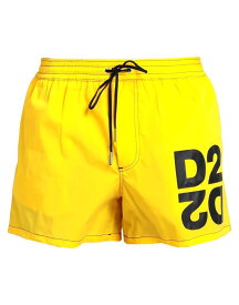 【送料無料】 ディースクエアード メンズ ハーフパンツ・ショーツ 水着 Swim shorts Yellow