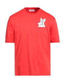 【送料無料】 ランバン メンズ Tシャツ トップス T-shirt Tomato red