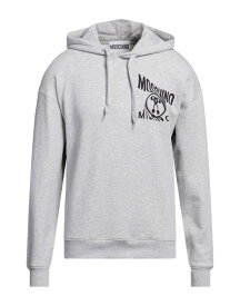 【送料無料】 モスキーノ メンズ パーカー・スウェット フーディー アウター Hooded sweatshirt Light grey