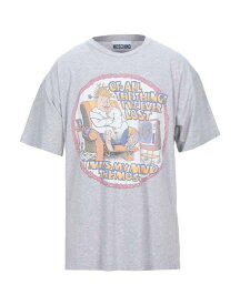 【送料無料】 モスキーノ メンズ Tシャツ トップス T-shirt Light grey