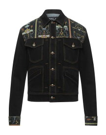 【送料無料】 ヴェルサーチ メンズ ジャケット・ブルゾン デニムジャケット アウター Denim jacket Black