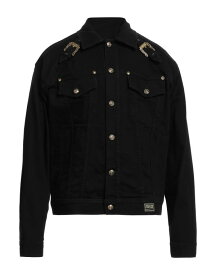 【送料無料】 ヴェルサーチ メンズ ジャケット・ブルゾン デニムジャケット アウター Denim jacket Black