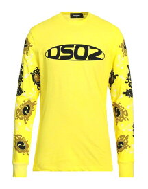 【送料無料】 ディースクエアード メンズ Tシャツ トップス T-shirt Yellow