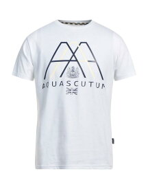 【送料無料】 アクアスキュータム メンズ Tシャツ トップス T-shirt White