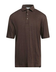 【送料無料】 グランサッソ メンズ ポロシャツ トップス Polo shirt Dark brown