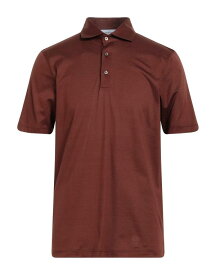【送料無料】 グランサッソ メンズ ポロシャツ トップス Polo shirt Brown